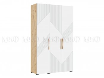 Шкаф 1350 мм Ирис с антресолью, крафт/белый (Миф) в Красноуральске - krasnouralsk.mebel-e96.ru