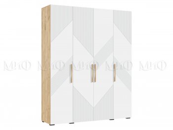 Шкаф 1800 мм Ирис с антресолью крафт/белый (Миф) в Красноуральске - krasnouralsk.mebel-e96.ru