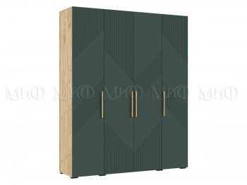 Шкаф 1800 мм Ирис с антресолью крафт/грин (Миф) в Красноуральске - krasnouralsk.mebel-e96.ru