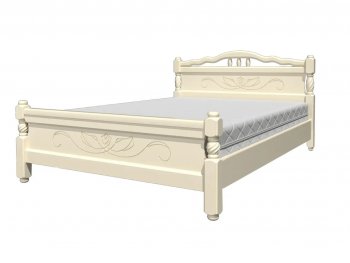Кровать из массива Кариан-5 слоновая кость (БМ) в Красноуральске - krasnouralsk.mebel-e96.ru