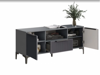 Тумба ТВ на 1350 Кимберли графит (Handis) в Красноуральске - krasnouralsk.mebel-e96.ru