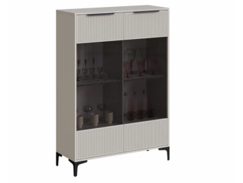 Шкаф со стеклом Кимберли кашемир (Handis) в Красноуральске - krasnouralsk.mebel-e96.ru