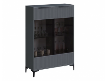 Шкаф со стеклом Кимберли графит (Handis) в Красноуральске - krasnouralsk.mebel-e96.ru