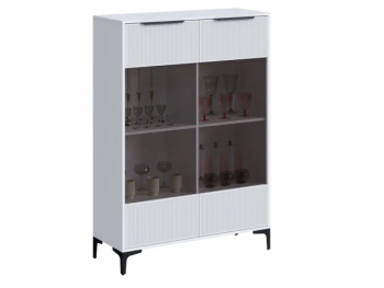 Шкаф со стеклом Кимберли белый (Handis) в Красноуральске - krasnouralsk.mebel-e96.ru