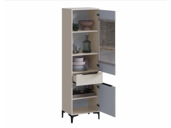 Пенал 550 мм со стеклом Кимберли кашемир (Handis) в Красноуральске - krasnouralsk.mebel-e96.ru