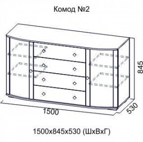 Комод №2 (1500) SV-Мебель в Красноуральске - krasnouralsk.mebel-e96.ru