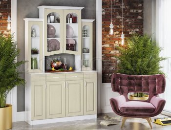 Буфет Констанция 4-х створчатый Фисташковый (Миф) в Красноуральске - krasnouralsk.mebel-e96.ru