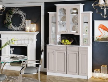 Буфет Констанция 4-х створчатый Мускат (Миф) в Красноуральске - krasnouralsk.mebel-e96.ru