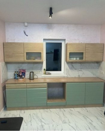 Кухонный гарнитур 3000 мм Кремона фисташка (Росток) в Красноуральске - krasnouralsk.mebel-e96.ru