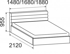 Кровать Альба с подъемным механизмом 1400*2000 в Красноуральске - krasnouralsk.mebel-e96.ru