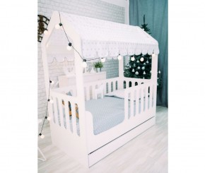Кровать-домик детская с ящиком 800*1600 (Белый) в Красноуральске - krasnouralsk.mebel-e96.ru