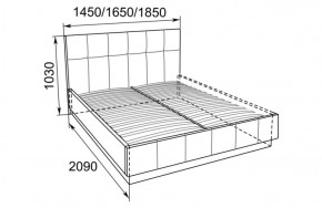 Кровать Локарно с латами 1400*2000 в Красноуральске - krasnouralsk.mebel-e96.ru