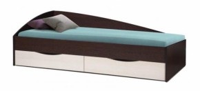 Кровать одинарная Фея - 3 асимметричная 1900х800 (венге) (Олм) в Красноуральске - krasnouralsk.mebel-e96.ru