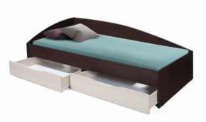 Кровать одинарная Фея - 3 асимметричная 1900х800 (венге) (Олм) в Красноуральске - krasnouralsk.mebel-e96.ru