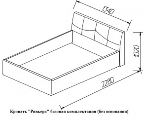 Кровать Ривьера (Белый) (МЛК) в Красноуральске - krasnouralsk.mebel-e96.ru