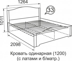 Кровать с латами Виктория 1600*2000 в Красноуральске - krasnouralsk.mebel-e96.ru