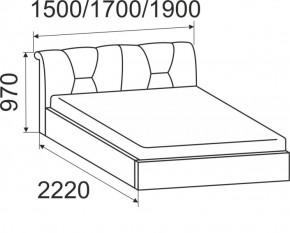 Кровать Соната с подъемным механизмом 1400*2000 в Красноуральске - krasnouralsk.mebel-e96.ru