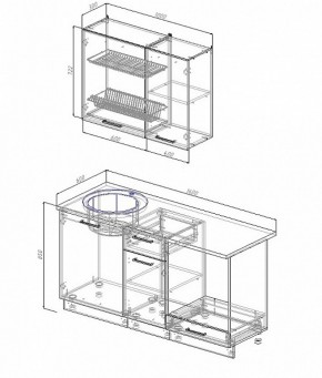 Кухонный гарнитур Жемчуг 1600 в Красноуральске - krasnouralsk.mebel-e96.ru