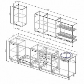 Кухонный гарнитур Жемчуг 2800 в Красноуральске - krasnouralsk.mebel-e96.ru