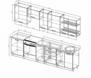 Кухонный гарнитур Жемчуг 3000 в Красноуральске - krasnouralsk.mebel-e96.ru