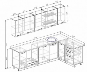 Кухонный гарнитур угловой Графика 2600х1600 в Красноуральске - krasnouralsk.mebel-e96.ru