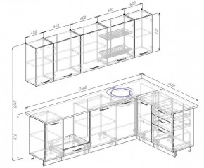 Кухонный гарнитур угловой Вегас 2600*1600 в Красноуральске - krasnouralsk.mebel-e96.ru