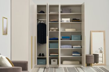 Гардеробная/шкаф 2200*1706 мм Ларго №3 Кашемир (Миф) в Красноуральске - krasnouralsk.mebel-e96.ru