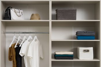 Гардеробная/шкаф 4000 мм Ларго №1 открытая Кашемир (Миф) в Красноуральске - krasnouralsk.mebel-e96.ru