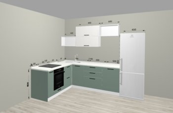 Угловой кухонный гарнитур Санвут 1516х2100 мм в Красноуральске - krasnouralsk.mebel-e96.ru