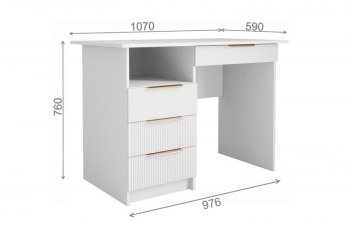 Стол Лавис СТД 1070.1 белый/белый софт (ДСВ) в Красноуральске - krasnouralsk.mebel-e96.ru