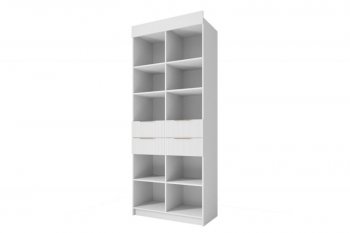 Стеллаж Лавис с ящиками СД 900.1/2 белый софт (ДСВ) в Красноуральске - krasnouralsk.mebel-e96.ru