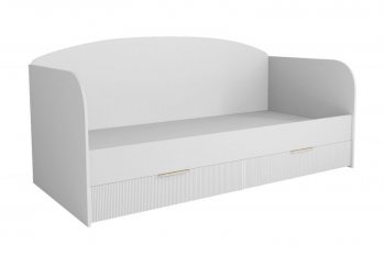 Кровать Лавис ДКД 2000.1 с ящиками белый софт (ДСВ) в Красноуральске - krasnouralsk.mebel-e96.ru | фото