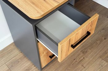 Стол компьютерный Лайт-2 (1200) графит/крафт (Мебельсон) в Красноуральске - krasnouralsk.mebel-e96.ru
