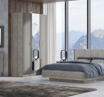 Спальный гарнитур Лежер модульный, холст вулканический (СанТан) в Красноуральске - krasnouralsk.mebel-e96.ru