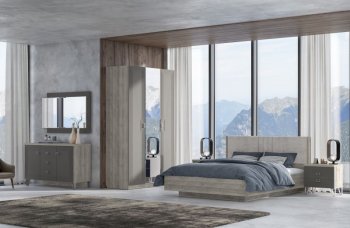 Спальный гарнитур Лежер модульный, холст вулканический (СанТан) в Красноуральске - krasnouralsk.mebel-e96.ru