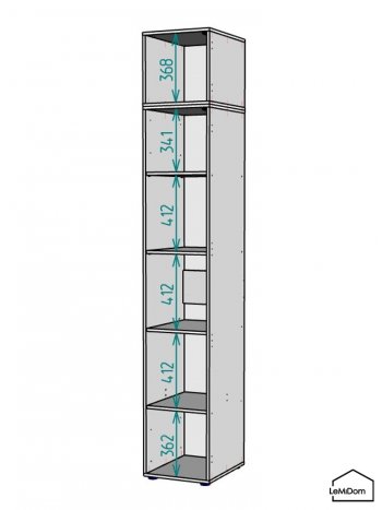 Шкаф с антресолью 400 мм Linnea MHR-1A-2 2450х400х510 (Графит-М 11.1.25) в Красноуральске - krasnouralsk.mebel-e96.ru