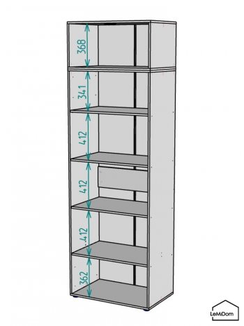 Шкаф с антресолью 800 мм Linnea MHR-2A-2 2450х800х510 (ДВ-М 11.1.25) в Красноуральске - krasnouralsk.mebel-e96.ru