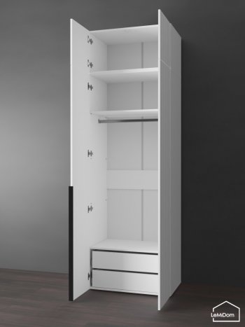 Шкаф с антресолью 800 мм Linnea MHR-2A-3 2450х800х510 (Белый-М 11.1.2) в Красноуральске - krasnouralsk.mebel-e96.ru