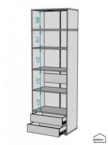 Шкаф с антресолью 800 мм Linnea MHR-2A-4 2450х800х510 (Белый-М 11.1.2) в Красноуральске - krasnouralsk.mebel-e96.ru