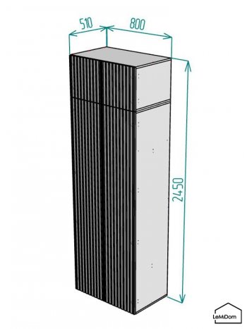 Шкаф с антресолью 800 мм Linnea MHR-2A-4 2450х800х510 (Белый-М 11.1.2) в Красноуральске - krasnouralsk.mebel-e96.ru