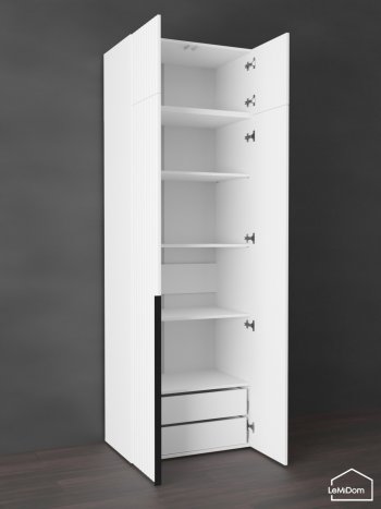 Шкаф с антресолью 800 мм Linnea MHR-2A-4 2450х800х510 (Белый-М 11.1.1) в Красноуральске - krasnouralsk.mebel-e96.ru