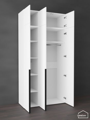 Шкаф с антресолью 1200 мм Linnea MHR-3A-1 2450х1200х510 (Белый-М 11.1.1) в Красноуральске - krasnouralsk.mebel-e96.ru