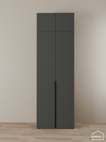 Шкаф с антресолью 800 мм Linnea MHR-2A-1 2450х800х510 (Графит-М 11.1.25) в Красноуральске - krasnouralsk.mebel-e96.ru