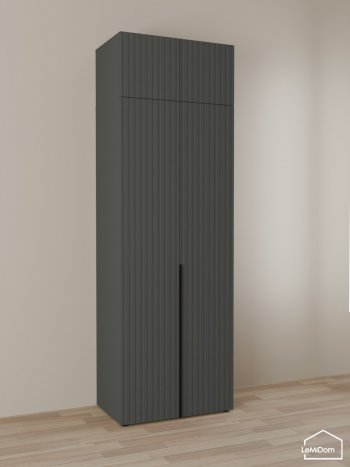 Шкаф с антресолью 800 мм Linnea MHR-2A-1 2450х800х510 (Графит-М 11.1.25) в Красноуральске - krasnouralsk.mebel-e96.ru