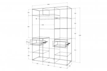 Шкаф 1600 мм Лиана графит (Зарон) в Красноуральске - krasnouralsk.mebel-e96.ru