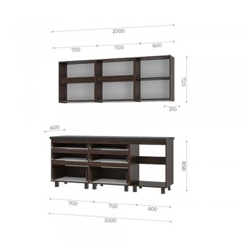 Кухонный гарнитур Лофт 2000 мм (БТС) в Красноуральске - krasnouralsk.mebel-e96.ru