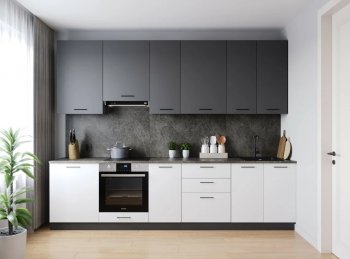 Кухонный гарнитур высокий Лофт 3000 мм (Санвут) в Красноуральске - krasnouralsk.mebel-e96.ru