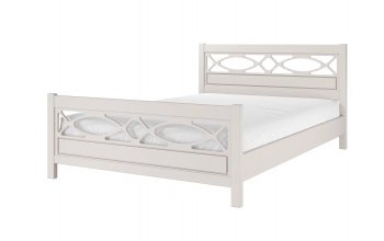 Кровать из массива Лоренса льняной (БМ) в Красноуральске - krasnouralsk.mebel-e96.ru