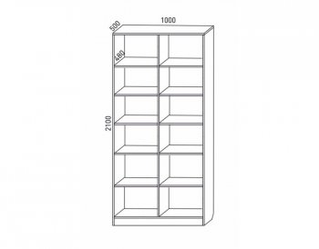 Шкаф распашной 1000 мм М6-2.4 Б+Б 100 (М6) в Красноуральске - krasnouralsk.mebel-e96.ru