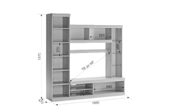 Мини-стенка Макси Компоновка №1 (2450) в Красноуральске - krasnouralsk.mebel-e96.ru